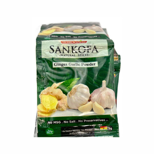 Sankofa Natural Spices Ginger Garlic Powder 5g X 12