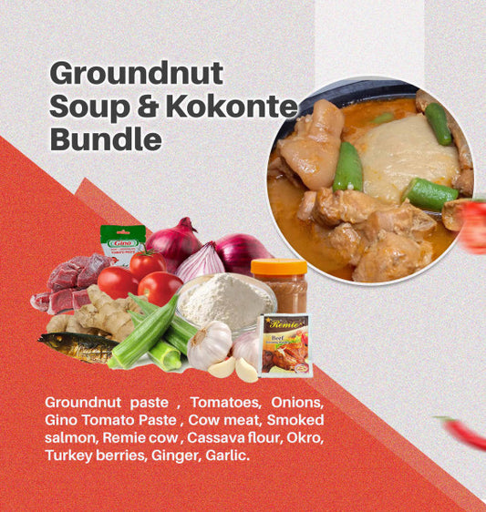 Groundnut Soup and Kokonte Bundle