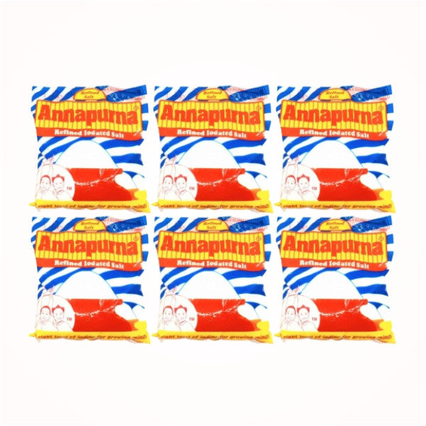 Annapurna Refined Iodated Salt 450g (6 pcs)