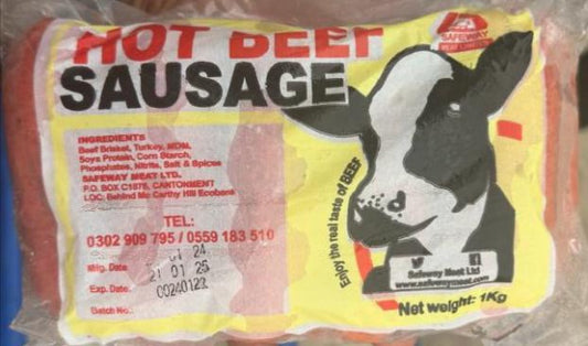 Hot Beef Sausage 10kg